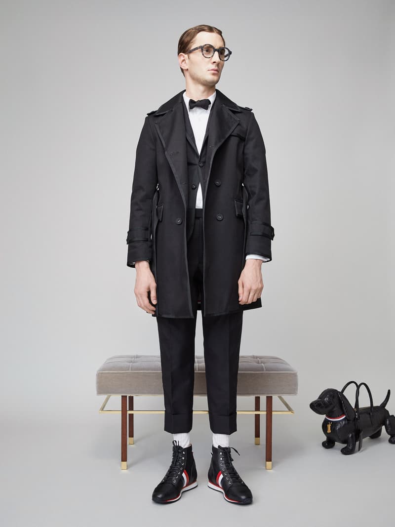 Thom Browne Spring 2019 Lookbook Collection Video Stripes Suits Navy Black White Shirts