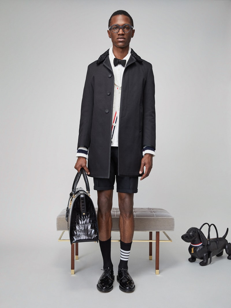 Thom Browne Spring 2019 Lookbook Collection Video Stripes Suits Navy Black White Shirts