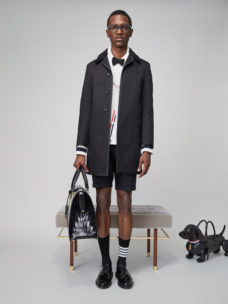 Thom Browne Spring 2019 Lookbook Collection Video Stripes Suits Navy Black White Shirts