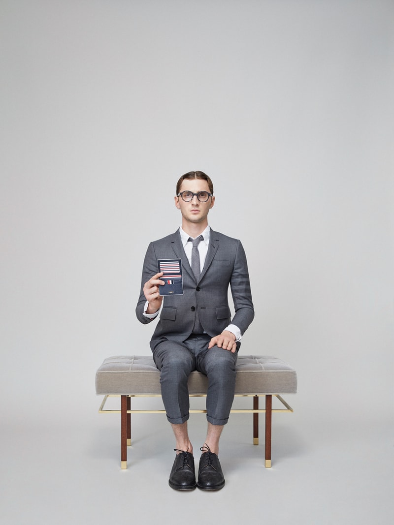 Thom Browne Spring 2019 Lookbook Collection Video Stripes Suits Navy Black White Shirts
