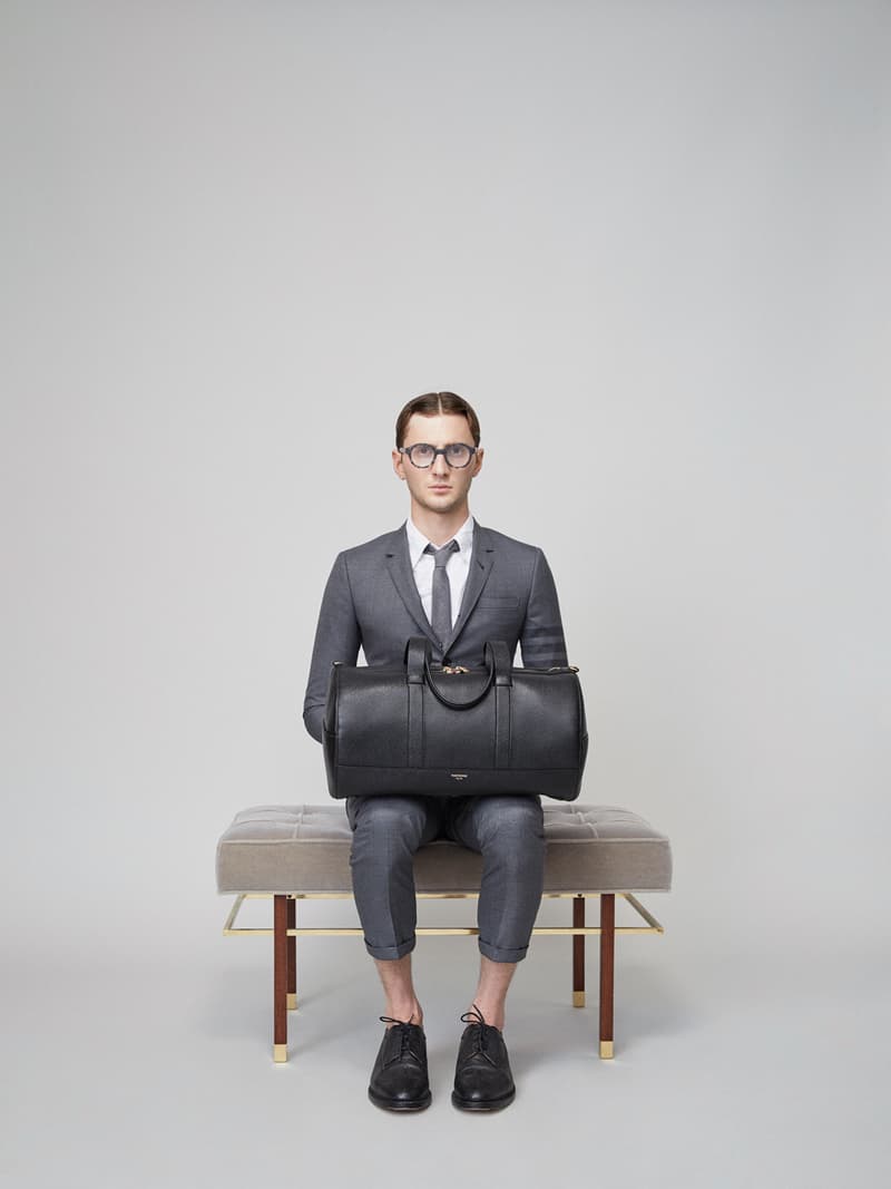 Thom Browne Spring 2019 Lookbook Collection Video Stripes Suits Navy Black White Shirts