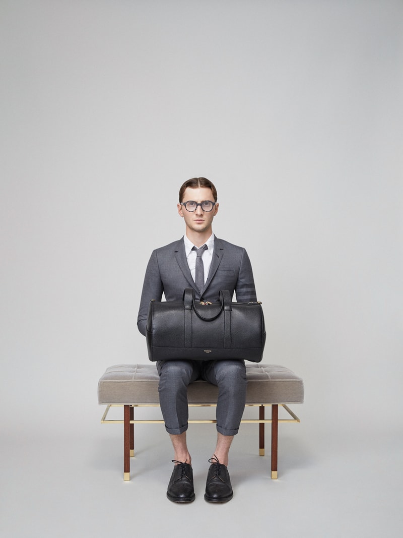 Thom Browne Spring 2019 Lookbook Collection Video Stripes Suits Navy Black White Shirts