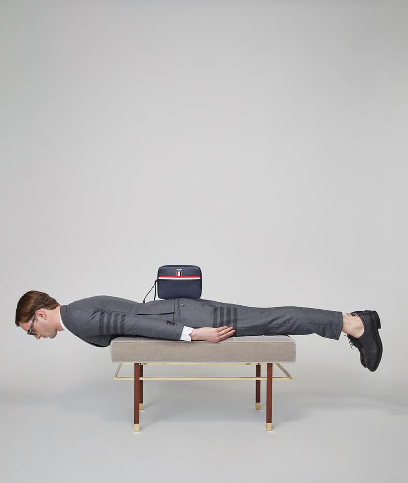 Thom Browne Spring 2019 Lookbook Collection Video Stripes Suits Navy Black White Shirts