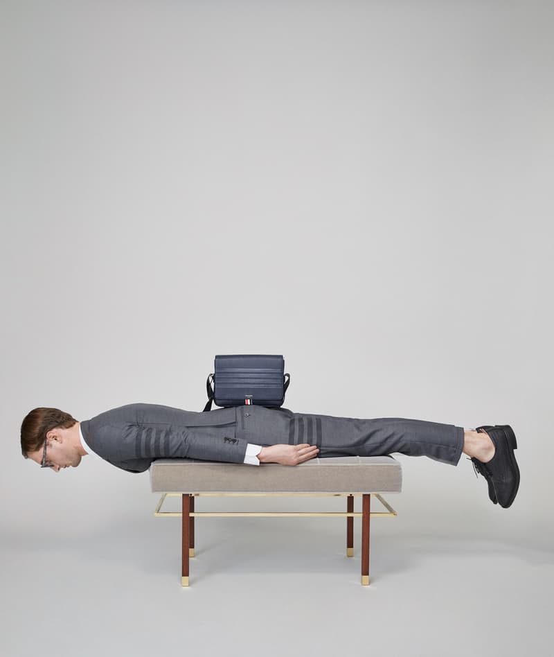 Thom Browne Spring 2019 Lookbook Collection Video Stripes Suits Navy Black White Shirts