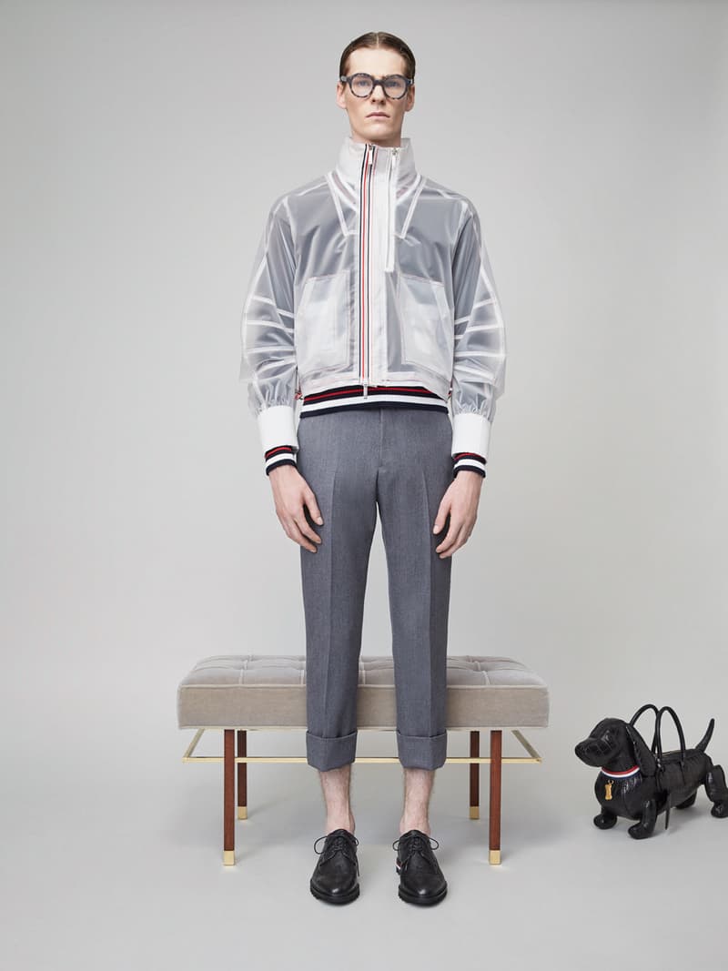 Thom Browne Spring 2019 Lookbook Collection Video Stripes Suits Navy Black White Shirts