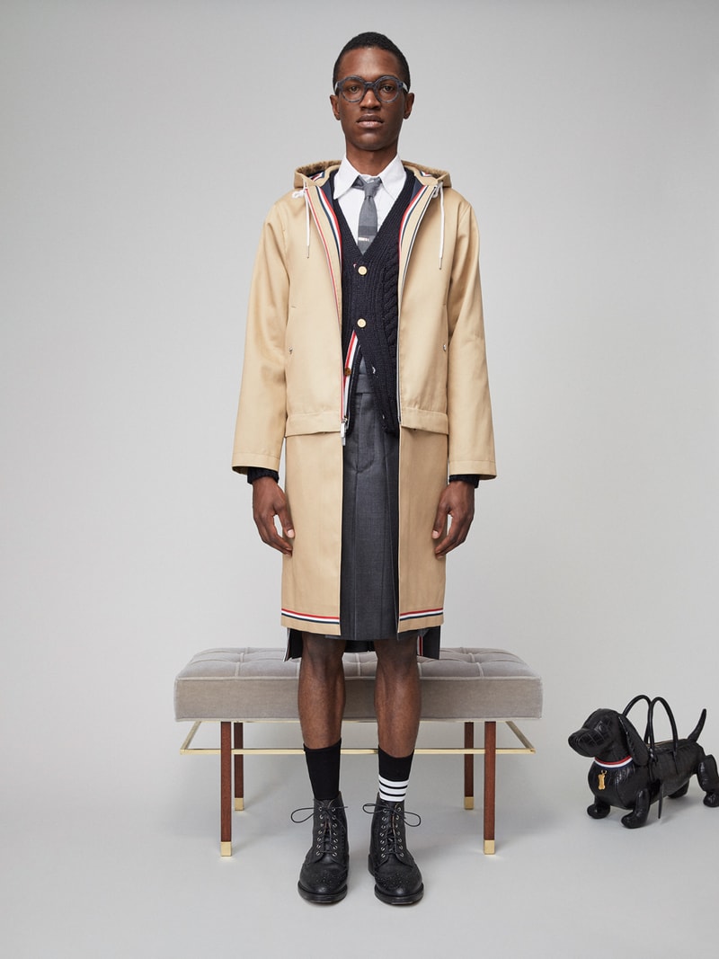 Thom Browne Spring 2019 Lookbook Collection Video Stripes Suits Navy Black White Shirts