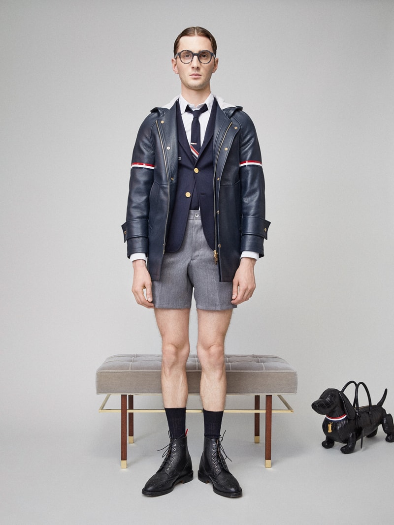 Thom Browne Spring 2019 Lookbook Collection Video Stripes Suits Navy Black White Shirts