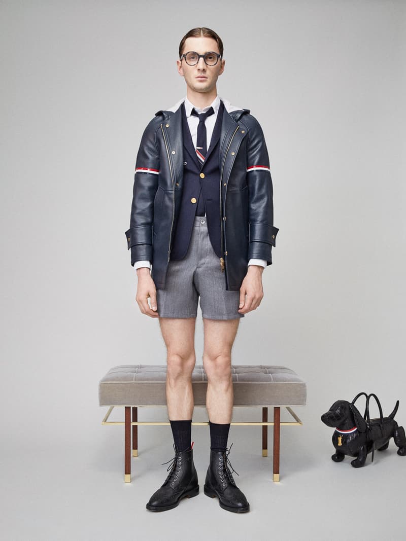 Thom Browne Spring 2019 Lookbook Collection Video Stripes Suits Navy Black White Shirts