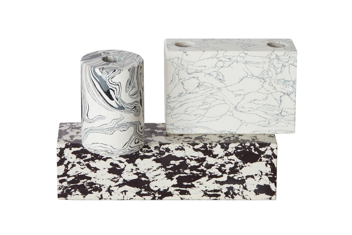 Tom Dixon "Swirl" Home Accessories  candholders bookends vases pattern candelabra tom dixon studio release info pricing 