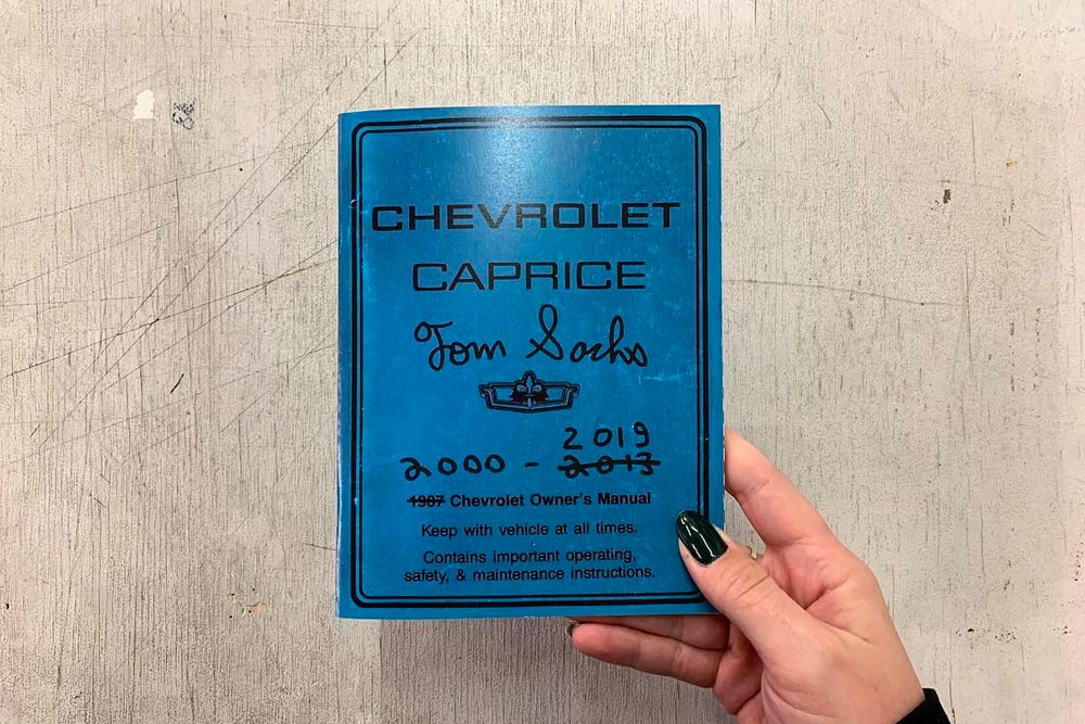 Tom Sachs Caprice Owners Manual Second Edition Release buy info details pages 2019 preview cover contents