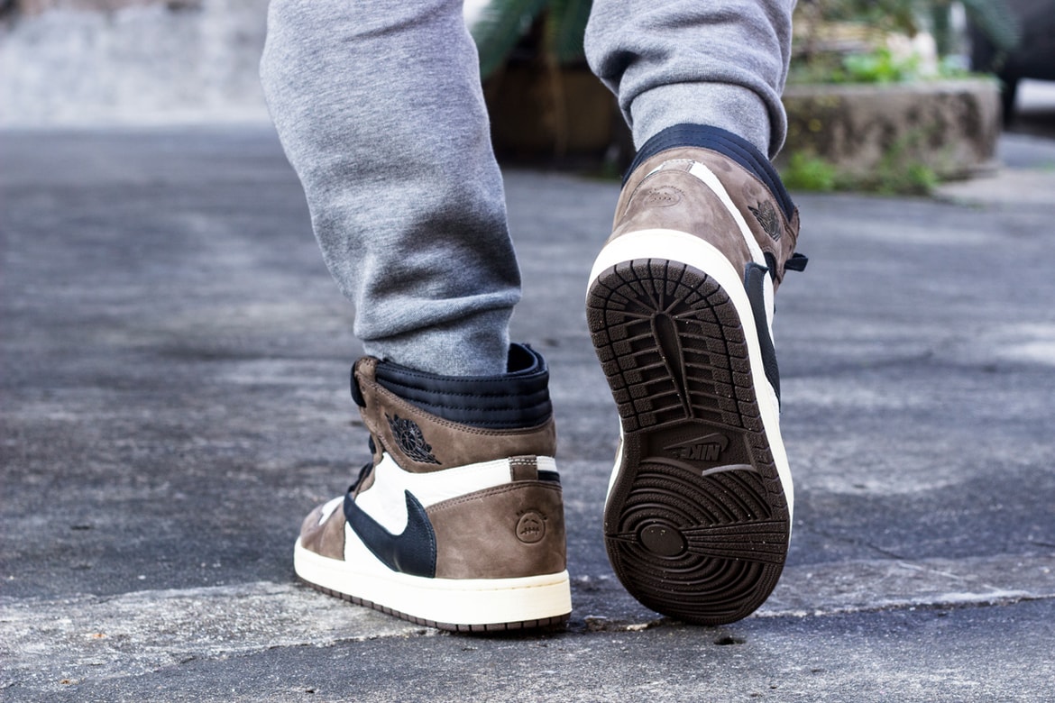Travis Scott X Air Jordan 1 Cactus Jack On Foot Hypebeast
