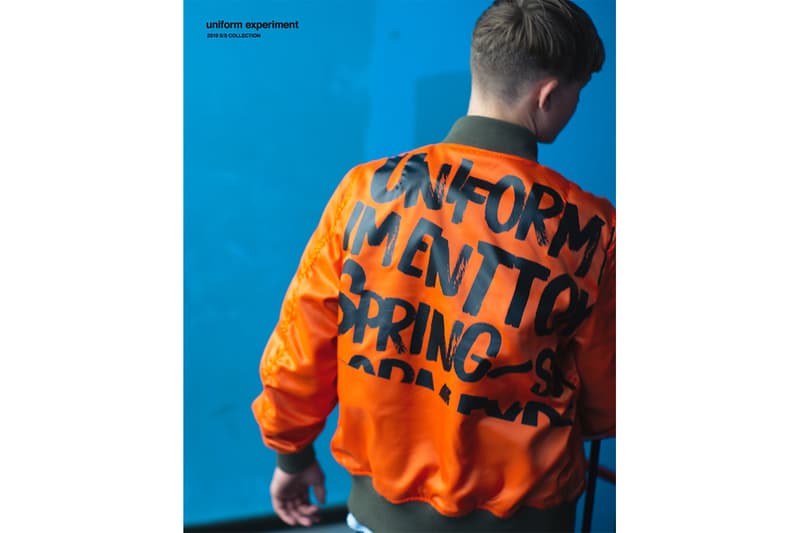 uniform experiment Spring/Summer 2019 Lookbook collection Japanese streetwear bomber suit graphic crewneck t-shirt tee trousers shorts