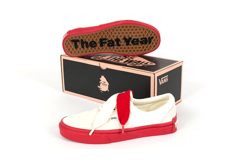 Purlicue x Vans "Year of the Pig" Era & Old Skool Red White Checkerboard Pig Big Branding Tags Laces