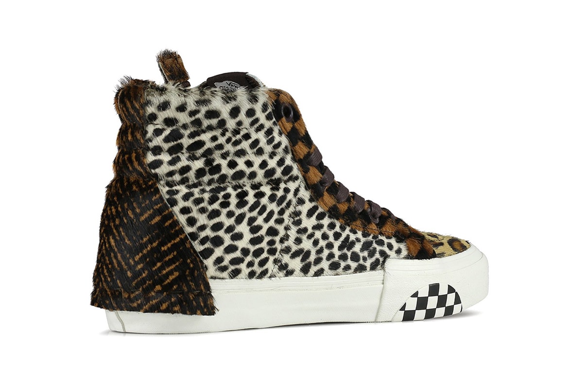Vans Patches Iconic Sk8-Hi With Different Animal Fur release drop date images info price leopard skin pony hair cheetah tiger strips high top skate sneakers footwear