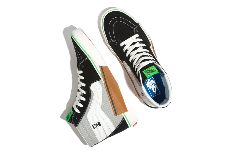 Vans VANSCII Sk8-Hi Release Info Date black grey green grid Blanc De Blanc