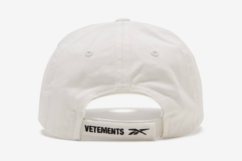 Vetements Reebok Metal Eyelet Cap Release Info Date Black White MATCHESFASHION.COM demna gvasalia
