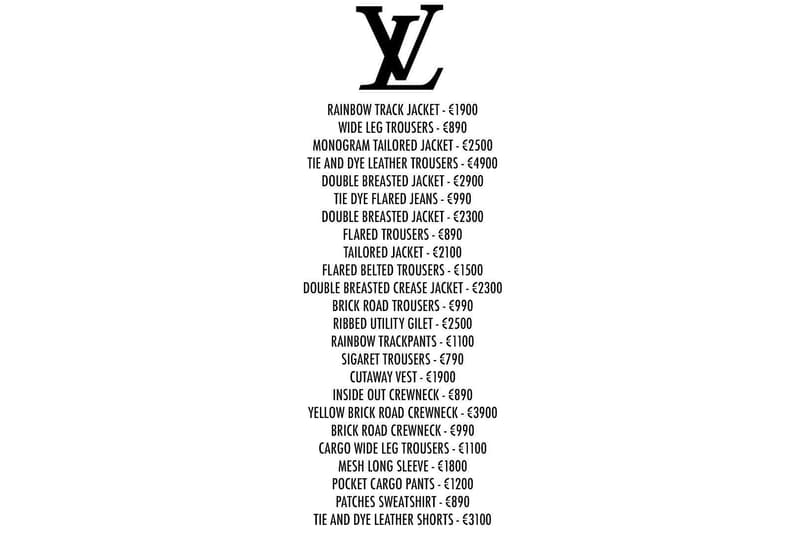 Here&#39;s a Price List of Virgil Abloh&#39;s Louis Vuitton Spring Summer 2019 Collection | HYPEBEAST