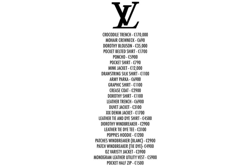 Here&#39;s a Price List of Virgil Abloh&#39;s Louis Vuitton Spring Summer 2019 Collection | HYPEBEAST