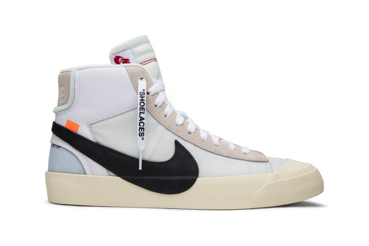 GOAT Looks Back at Off-White's Nike Collabs virgil abloh ten sneakers basketball running sports ghosting deconstruct industrial whit clear red orange brown black translucent icy 