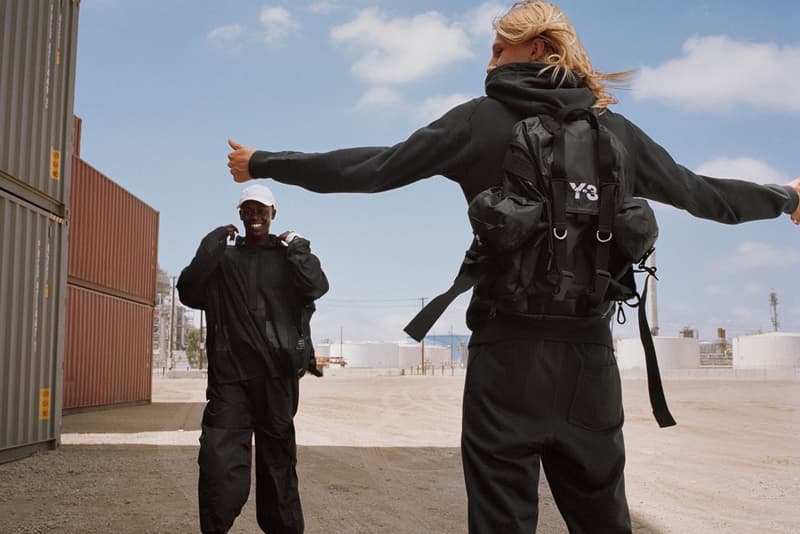 y 3 spring summer 2019 collection campaign y3 adidas ss19 Yohji Yamamoto info details information pictures images lookbook angelo pennetta clothes cost where to buy women mens black white jacket outerwear jacjets backpack pants shirt t tee