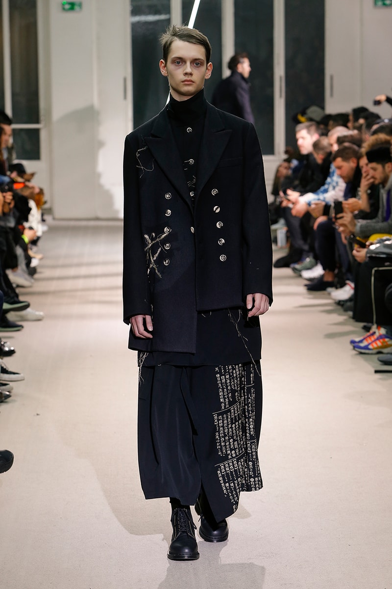 Yohji Yamamoto Pour Homme Fall Winter 2019 runway collection fashion week paris menswear