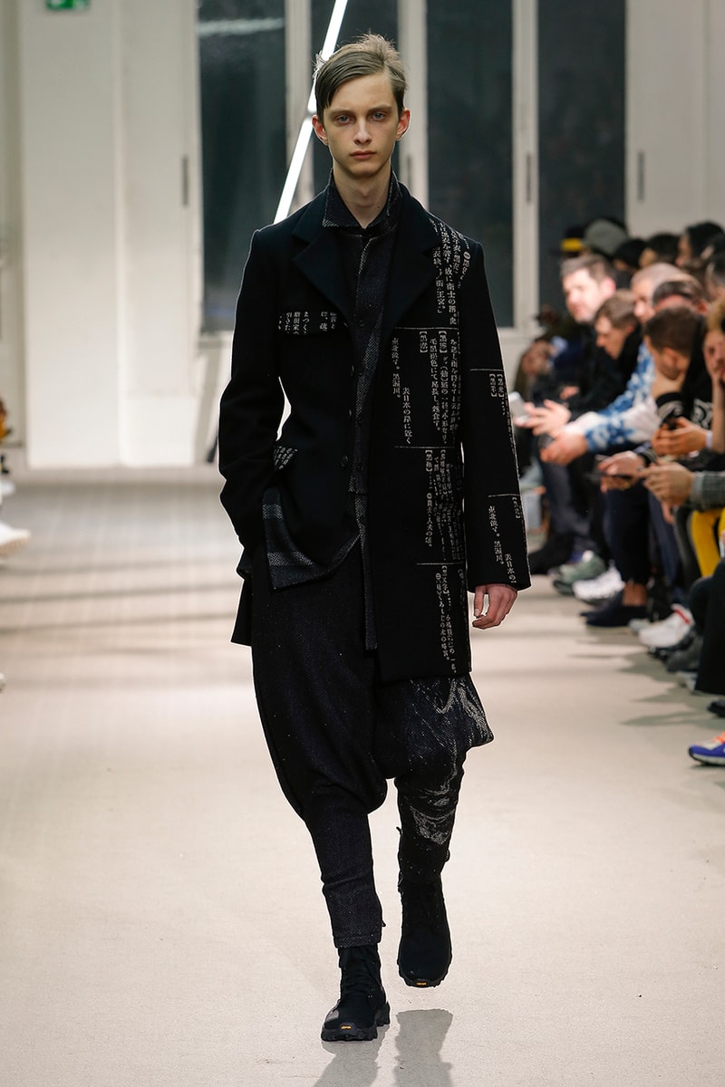 Yohji Yamamoto Pour Homme Fall Winter 2019 runway collection fashion week paris menswear