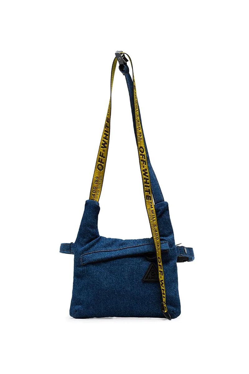 Off-White™ Denim Messenger Bag Release Info virgil abloh industrial strap fashion bags accessories 