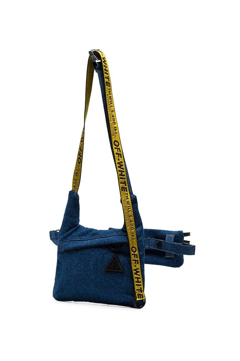 Off-White™ Denim Messenger Bag Release Info virgil abloh industrial strap fashion bags accessories 