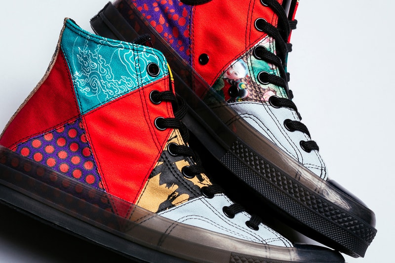 Converse Chuck 70s Patchwork Hi Bright Crimson sneaker feature boutique release