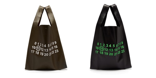 Maison Margiela Leather Logo-Print Tote Bag