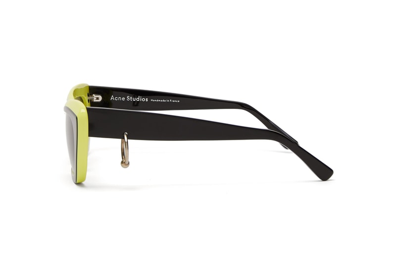 acne studios azalt sunglasses pierced temple neon black accessories Scandinavian fashion