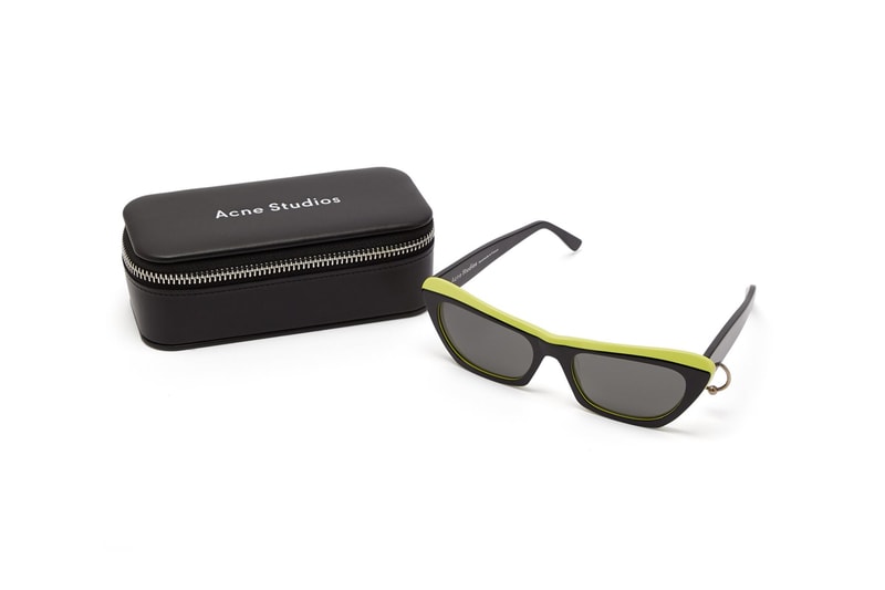 acne studios azalt sunglasses pierced temple neon black accessories Scandinavian fashion