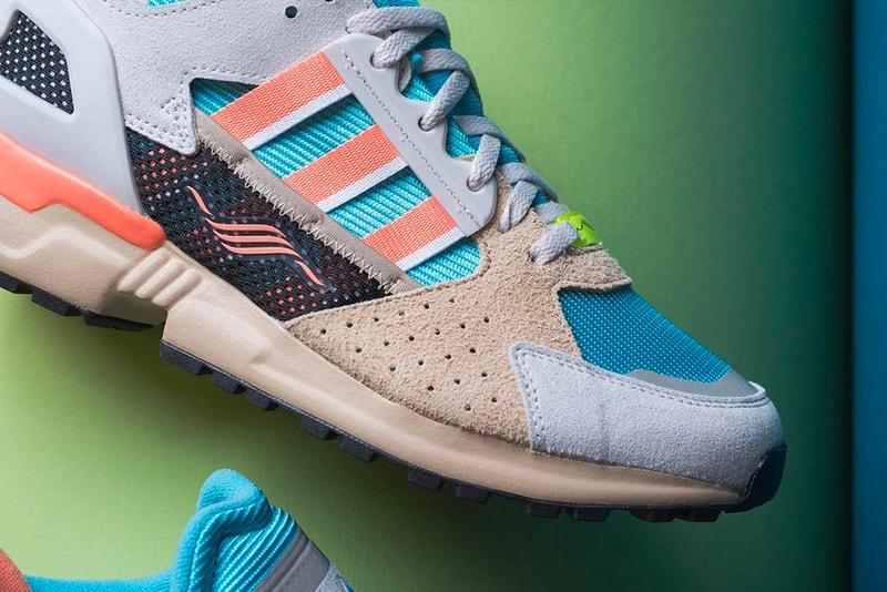 adidas ZX 10.000 C Receives a 'Supercolor' Treatment release drop info date price images footwear orange blue tan grey 