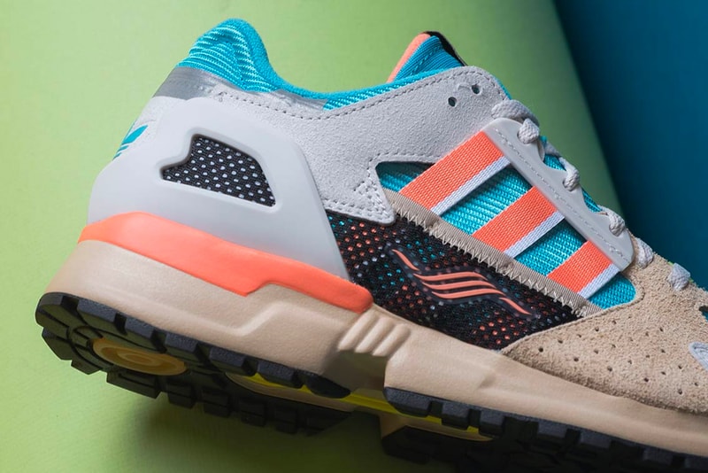 adidas ZX 10.000 C Receives a 'Supercolor' Treatment release drop info date price images footwear orange blue tan grey 