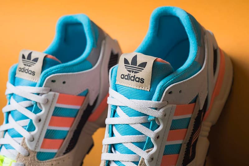 adidas ZX 10.000 C Receives a 'Supercolor' Treatment release drop info date price images footwear orange blue tan grey 