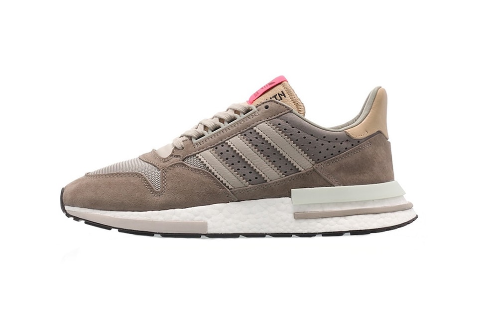 Adidas zx 500 light grey neon pink Clearance