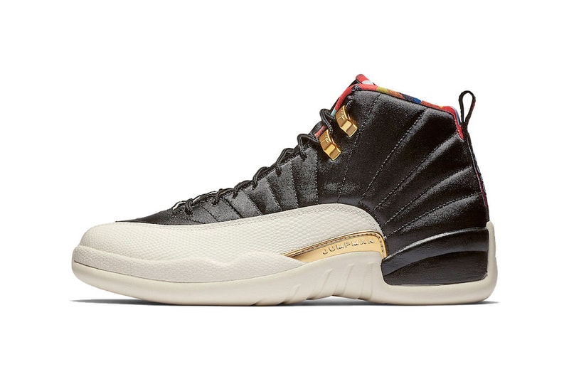 air jordan 12 chinese new year release information footwear jordan brand black sail metallic gold true red 2019 stockx