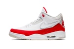 This Air Jordan 3 Tinker "White/University Red" Colorway Features Removable Swooshes