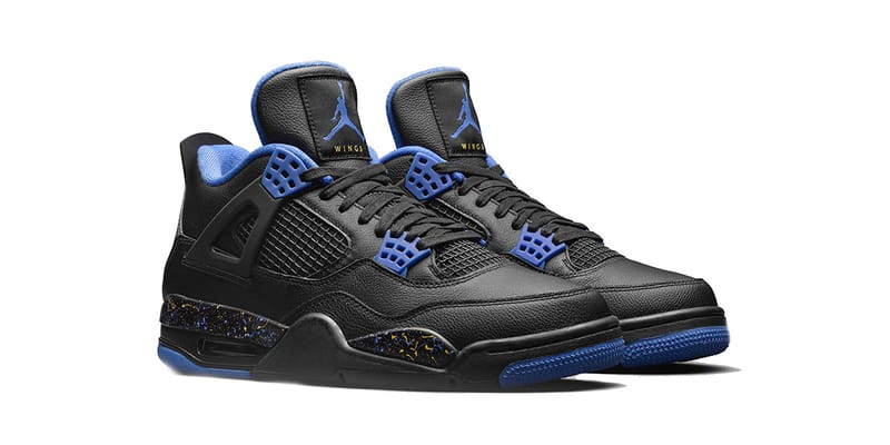 black blue jordan 4s