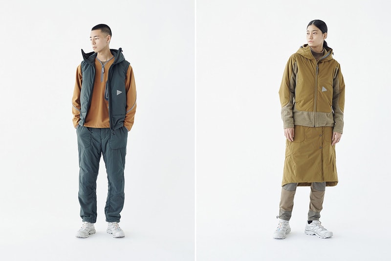 And Wander Fall Winter 2019 Collection Lookbook clothing jacket coat outerwear sweatshirt hoodie
