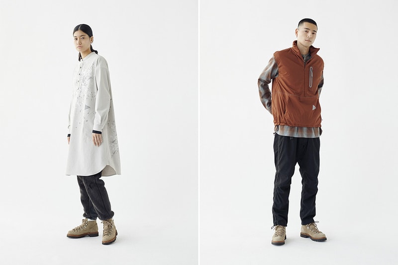 And Wander Fall Winter 2019 Collection Lookbook clothing jacket coat outerwear sweatshirt hoodie