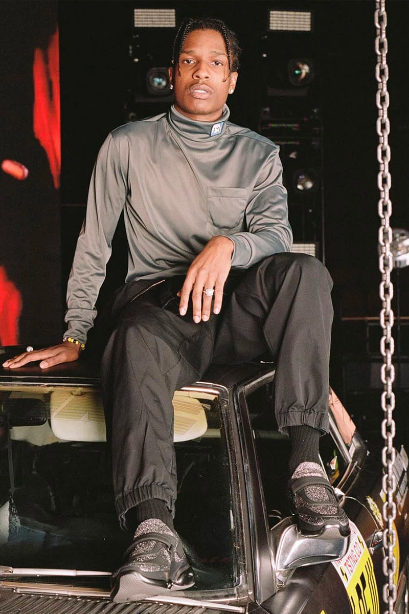 A$AP Rocky Injured Generation Tour Custom Prada asap vests testing vest down turtleneck flame tracksuit tailored shirting matthew henson awge 