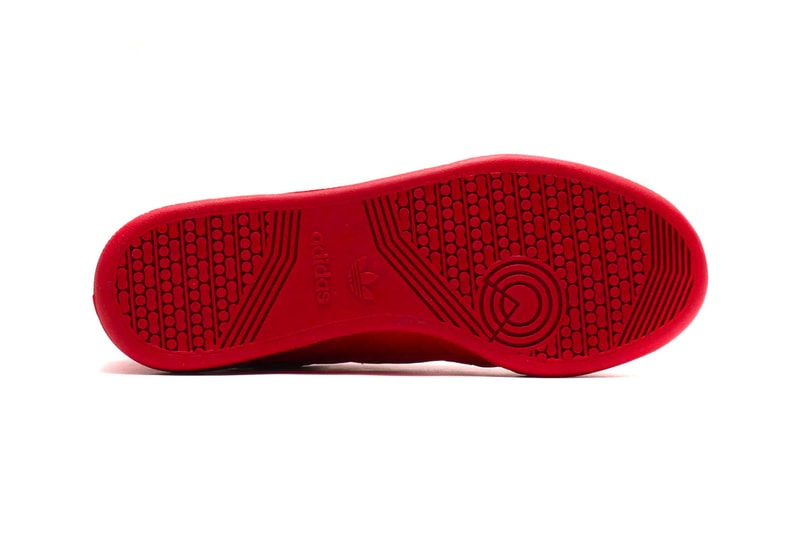 adidas Contintental 80 "Scarlet" atmos Exclusive release info drop price stockist february 23 $80 leather red three stripes 3 treefoil 