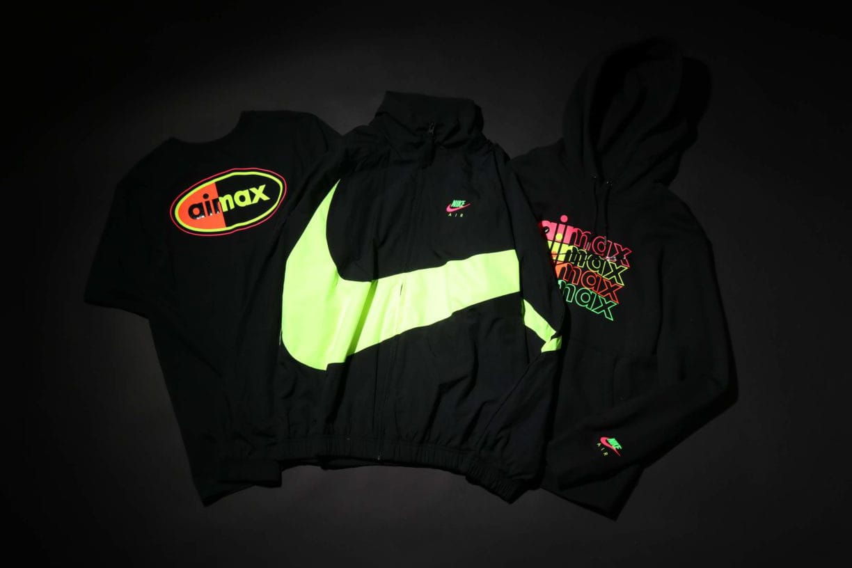 black and neon nike hoodie