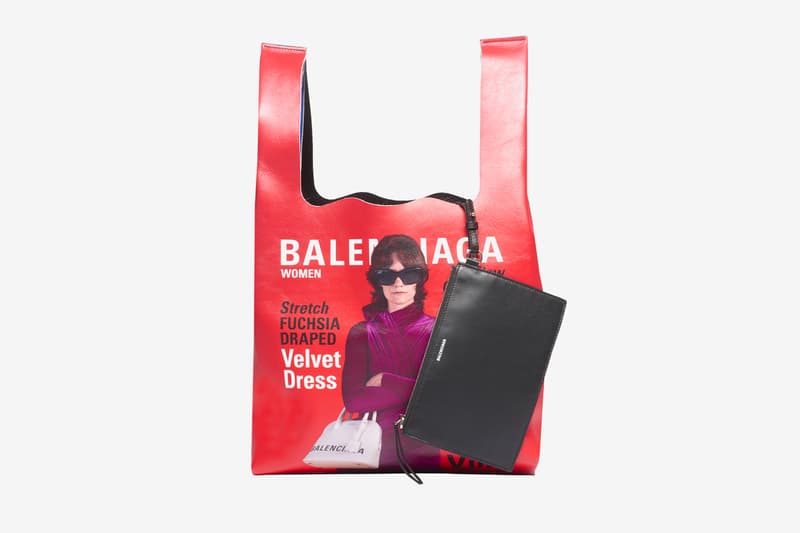 Balenciaga Campaign Super Market Tote Release Info two-toned red blue calfskin leather 5788321CYBN6064 made in Italy 