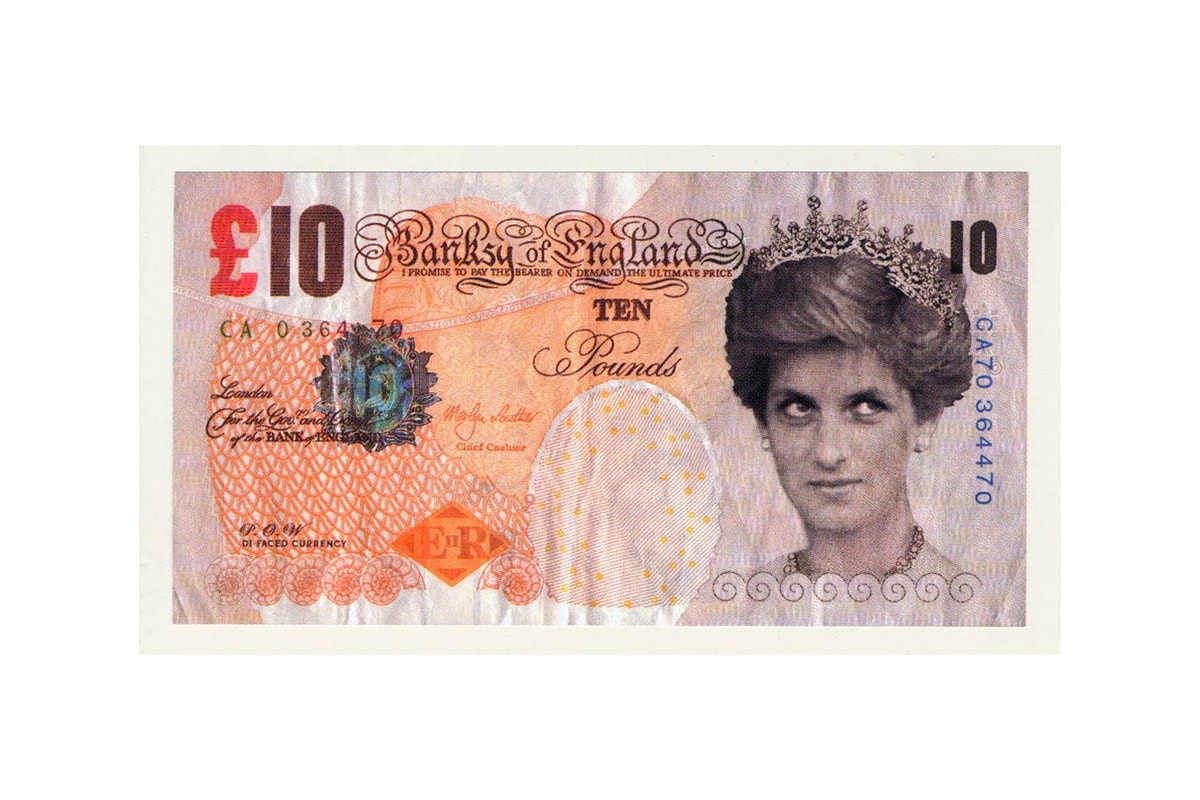 Banksy British Museum Fake 10 Pound Banknote Donation Images 