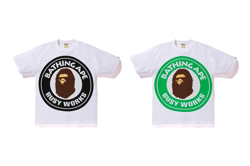 BAPE "Busy Works Store" Collection a bathing ape clothes shirt t-shirt clocks frisbee rugs rubber coaster