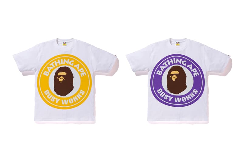 BAPE "Busy Works Store" Collection a bathing ape clothes shirt t-shirt clocks frisbee rugs rubber coaster