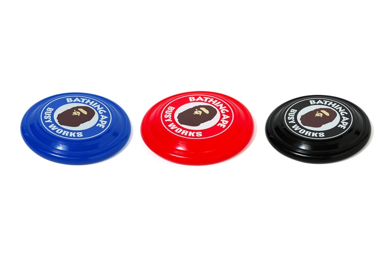 BAPE "Busy Works Store" Collection a bathing ape clothes shirt t-shirt clocks frisbee rugs rubber coaster