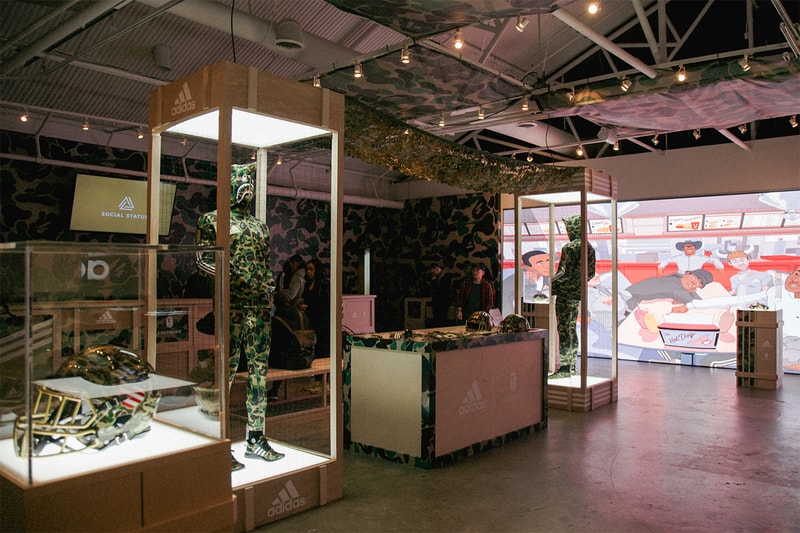 BAPE adidas 2019 february pop up atlanta georgia fashion footwear equipement super bowl 53